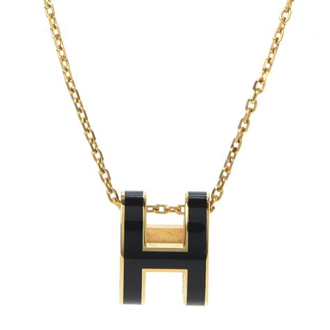 hermes necklace h|Hermes h necklace on sale.